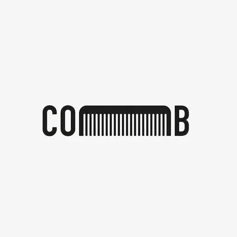 Wordmark with integrated line pattern, minimalist, geometric, monochrome