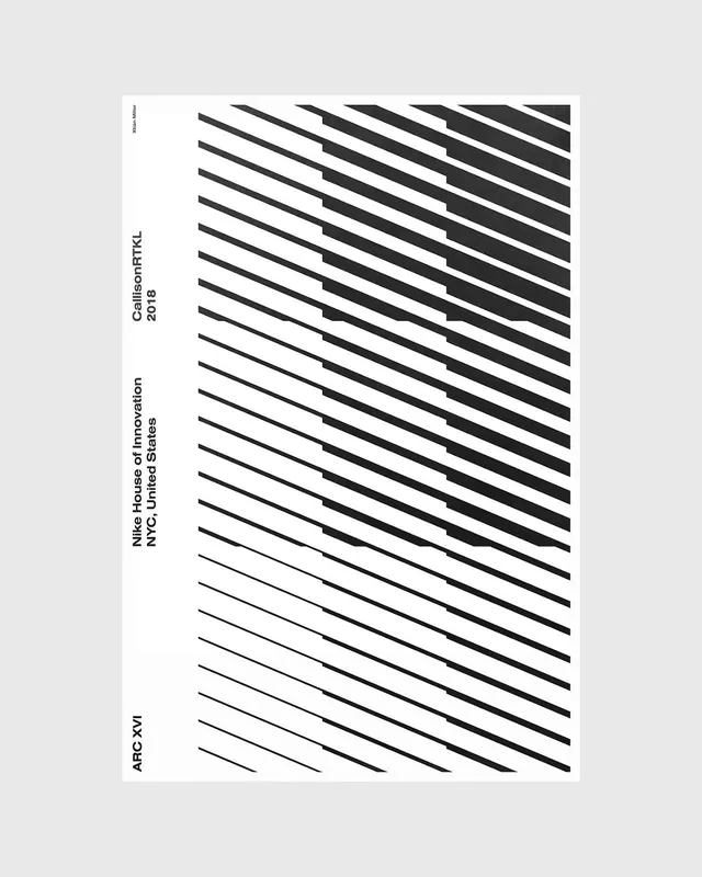 Swiss diagonal-line architecture poster, swiss, minimal, light