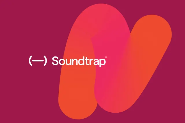 Soundtrap brand identity logo, gradient-heavy, organic, vibrant