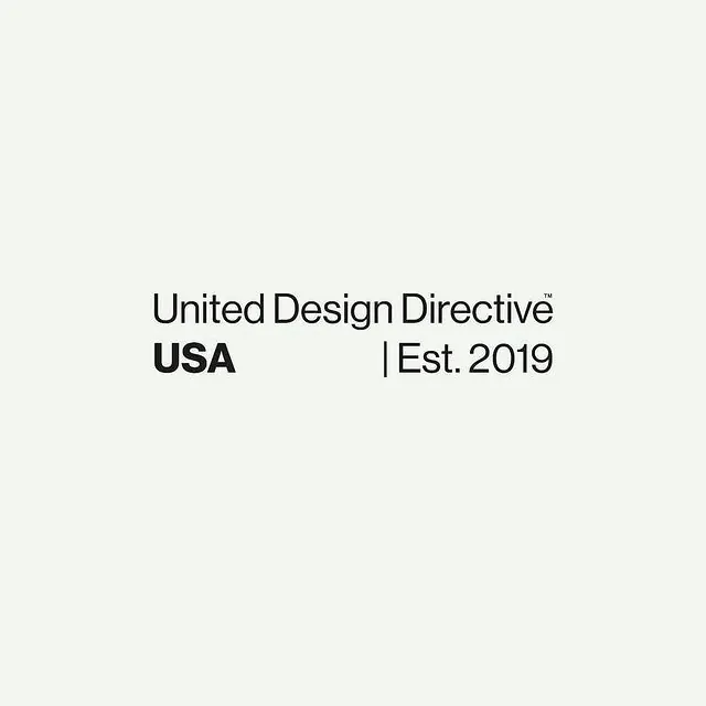 United Design Directive grotesque logotype lockup, minimal, swiss, light