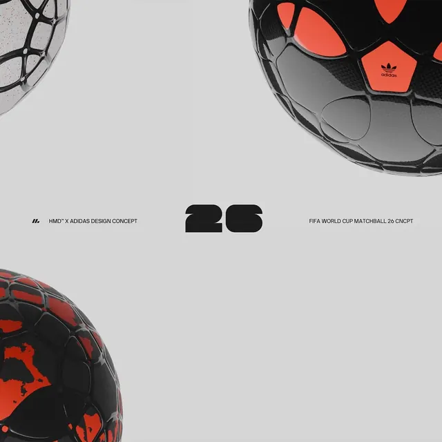 World Cup 26 matchball concept render, minimal, technical, light