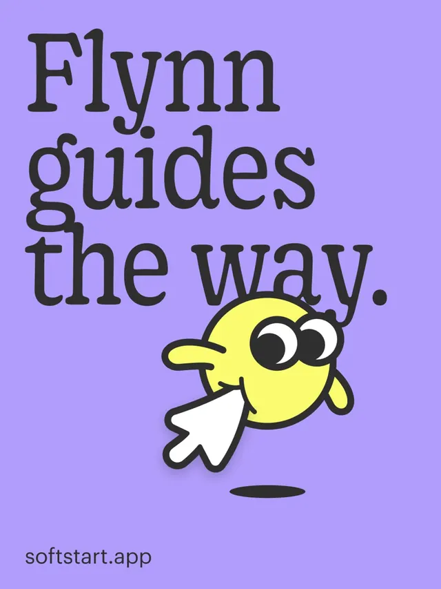 Playful mascot app poster on lilac, playful, flat, pastel