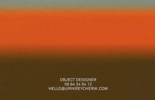 Sunset-gradient designer business card, minimal, gradient-heavy, warm