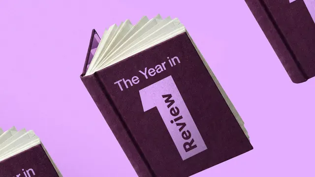Plum hardcover book mockup on lavender, floating angled, editorial, minimal, light