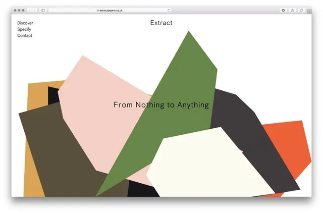 Extract papers overlapping-polygon hero, editorial, geometric, earthy
