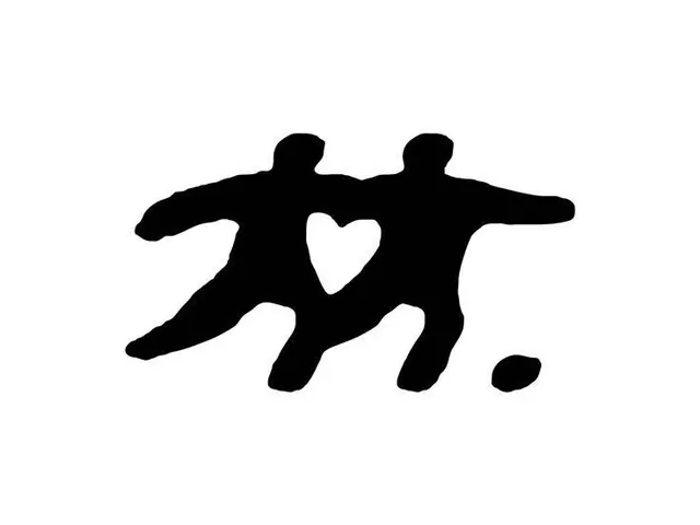 Two embracing figures with negative-space heart, minimal, monochrome, light