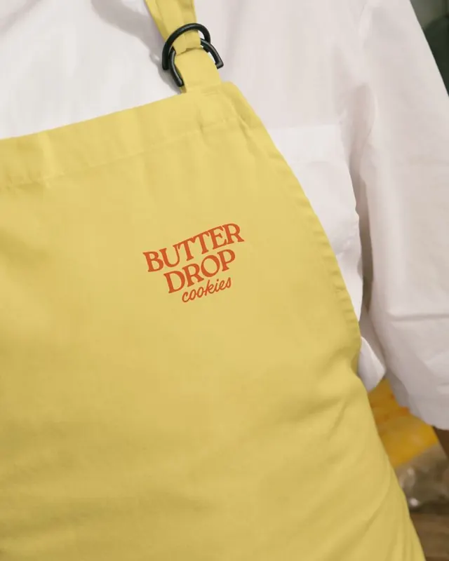 vibrant delight tasty sweet colorful typography cookies shop apron branding design, photographic, minimal, light