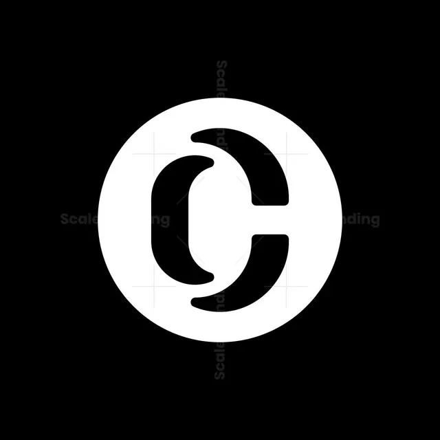 Letter OC Initial CO Logo, minimal, monochrome, dark