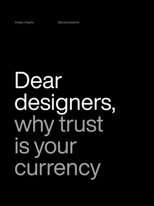 Dear designers two-tone quote poster, minimal, monochrome, dark