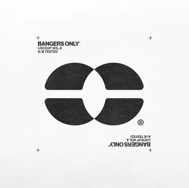 Bangers Only interlocking-petal monogram, minimal, geometric, light