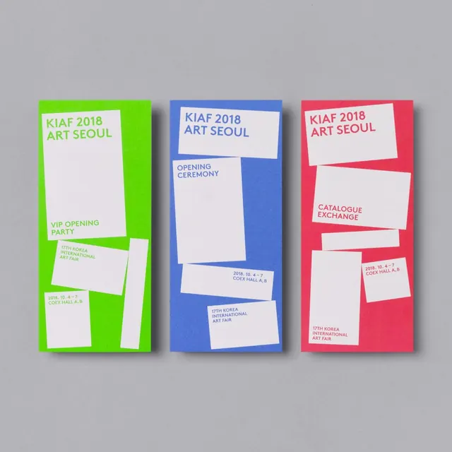 KIAF 2018 Art Seoul collateral system, geometric, swiss, vibrant
