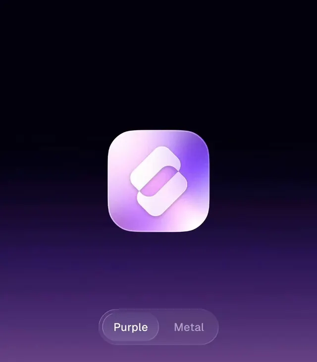 SolCard App Icon, minimal, 3d-render, dark