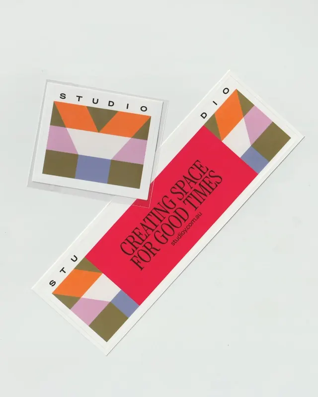 Studio Y geometric sticker and card set, geometric, minimal, warm