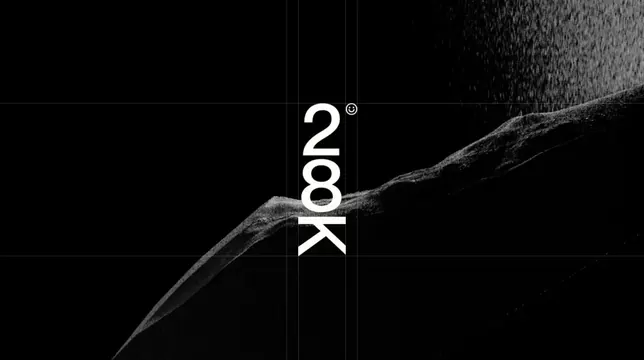 28K logo, geometric, minimal, light