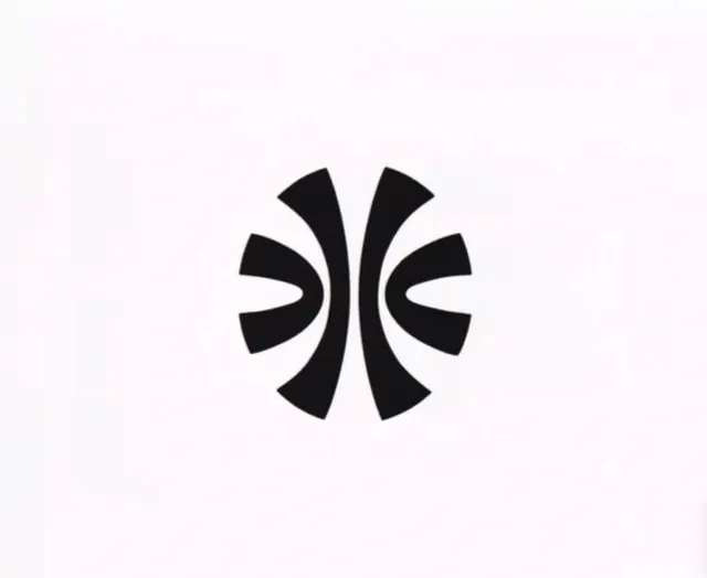 Abstract Symmetrical Logo, minimal, geometric, monochrome