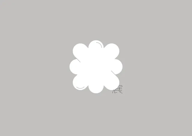 White Flower Logo on Grey Background