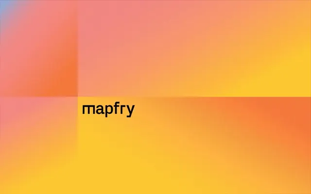 Lowercase wordmark on warm pink-to-yellow gradient, gradient-heavy, minimal, warm