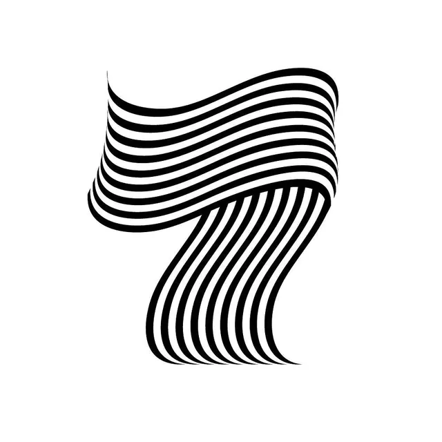 Abstract Line-Art Logo, minimal, line-art, monochrome