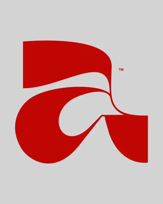 Abstract Red Letterform Logo