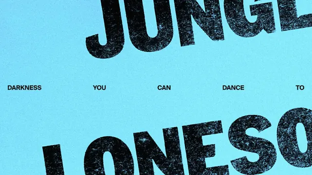 Distressed type poster on light blue, editorial, brutalist, cool