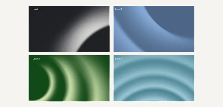 Concentric wave gradient background set, gradient-heavy, abstract, gradient