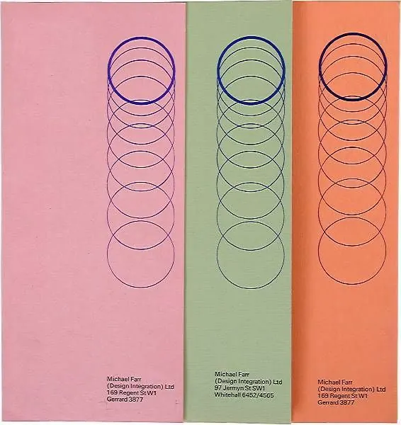 Michael Farr concentric-circle stationery set, minimal, geometric, warm