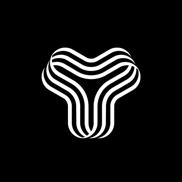 Abstract Line-Art Logo, minimal, geometric, monochrome