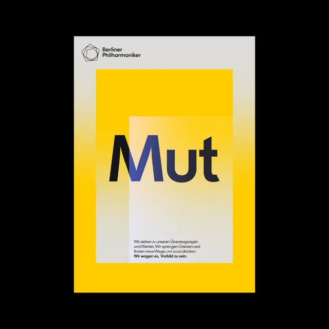 Berliner Philharmoniker Mut value poster, minimal, geometric, light