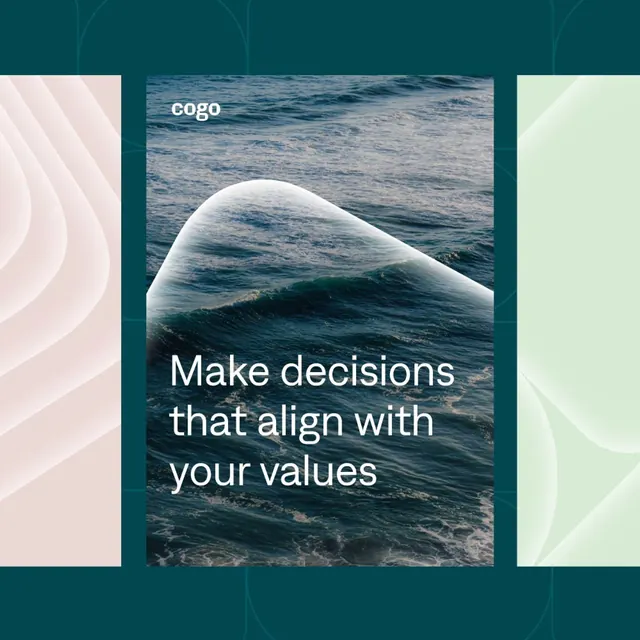 cogo wave cover on teal with soft side panels, minimal, organic, dark