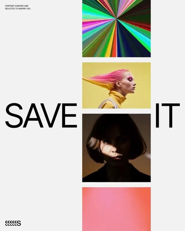 SAVE IT vertical-stack editorial poster, editorial, minimal, light
