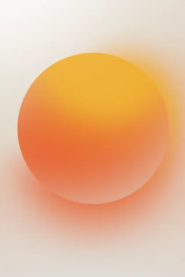 Soft orange-to-yellow gradient orb, gradient-heavy, minimal, warm