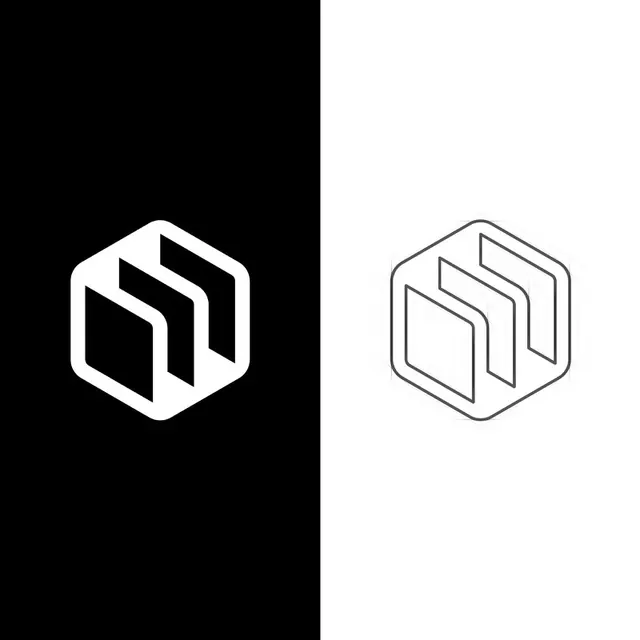 Minimal geometric logo, minimal, geometric, dark