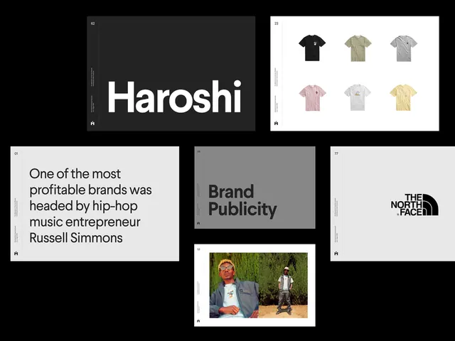 Haroshi case-study brand layout grid, swiss, minimal, light
