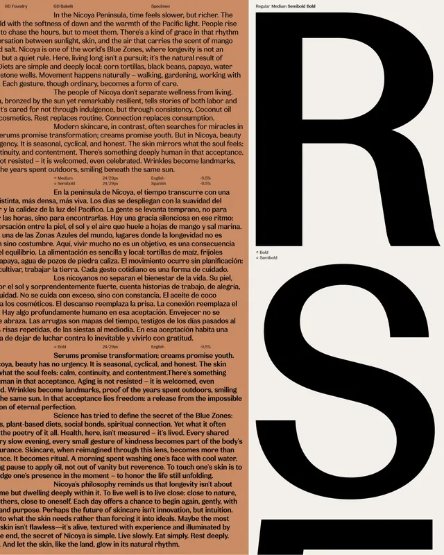 Nicoya literary brand identity with dense typography, editorial, photographic, high-contrast