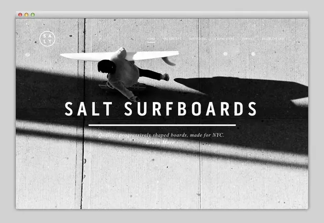 Salt Surfboards Branding, minimal, monochrome, monochrome