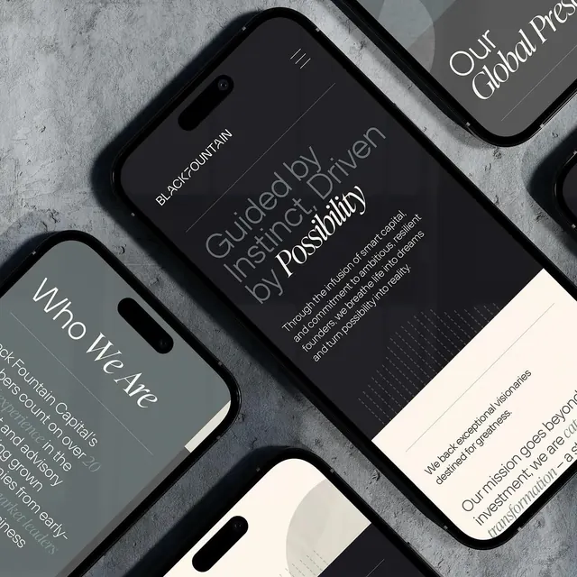 Dark mode brand narrative type specimen, dark-mode, minimal, dark