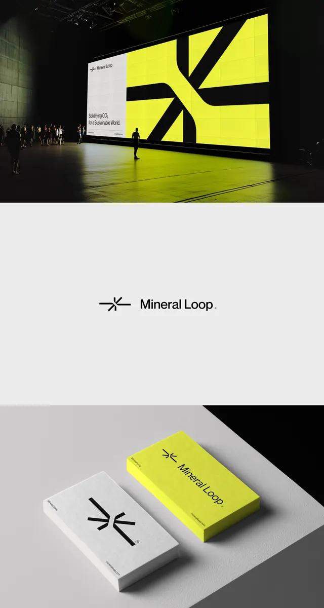 Mineral Loop geometric logo system, minimal, geometric, monochrome