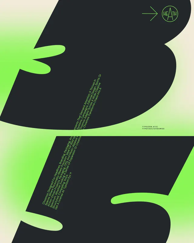 Abstract organic shapes with bright lime accents, minimal, abstract, dark