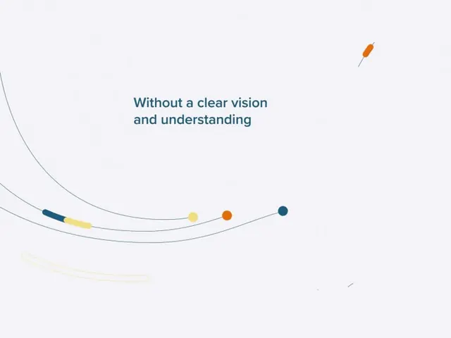 Vision and clarity line diagram, minimal, abstract, light