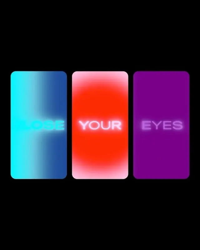 Neon gradient card typography, gradient-heavy, minimal, vibrant