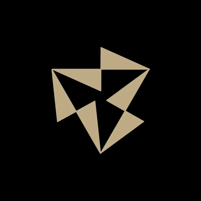 Lightning compass directions logo by Rich Baird., minimal, geometric, dark