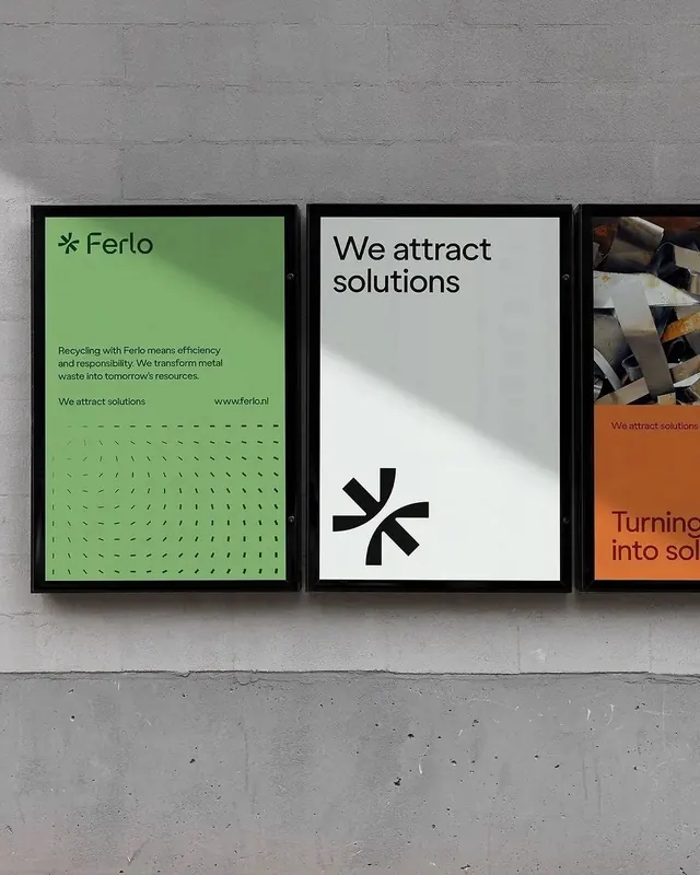 Ferlo identity system, minimal, corporate-clean, dark