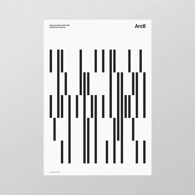 Arc8: dense vertical line composition, minimal, abstract, dark