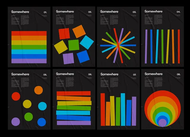 Abstract Geometric Identity System, minimal, geometric, vibrant