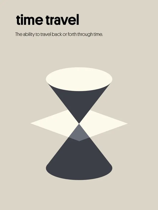 Hourglass abstract concept graphic, minimal, abstract, light