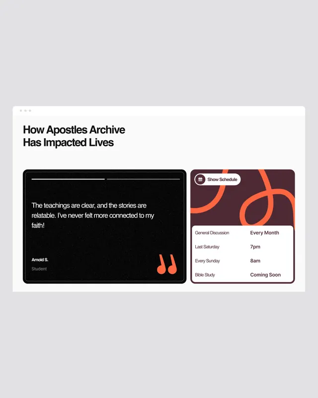 How Apostles Archive minimal identity system, minimal, dark-mode, dark
