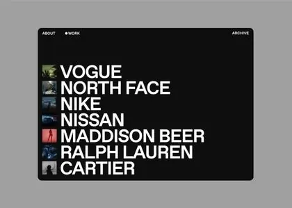Logo wall type directory, minimal, monochrome, dark
