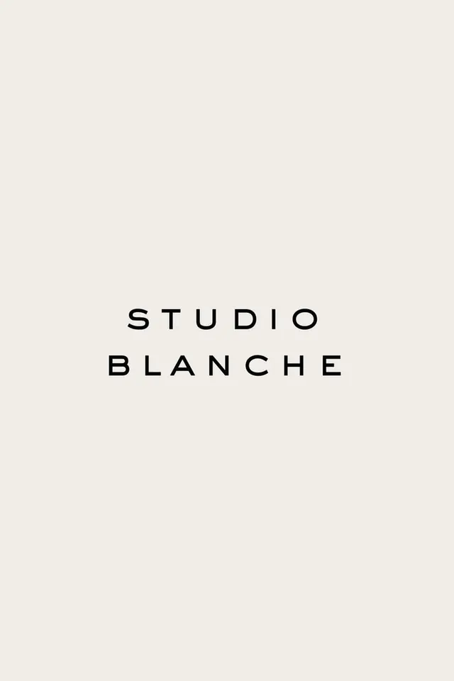 Studio Blanche type specimen, minimal, monochrome, light