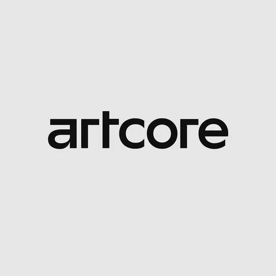 Artcore minimal wordmark, minimal, geometric, dark
