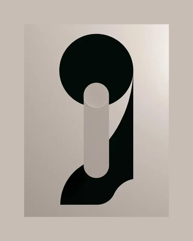 Abstract Geometric Logo, minimal, geometric, monochrome